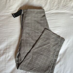 Nasty Gal Gray Checkered Trousers